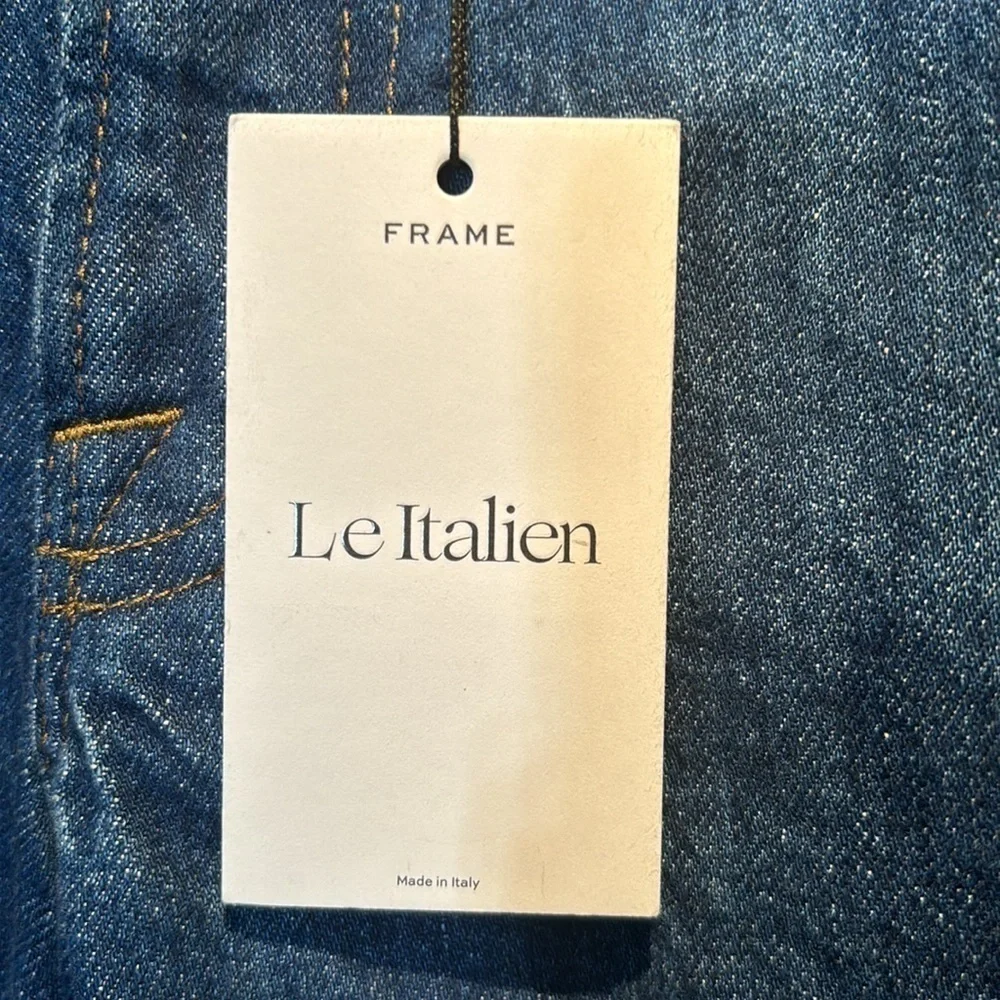 NWT Frame Le Italien Straight Jean in Vintage Blue 24 - Picture 15 of 16